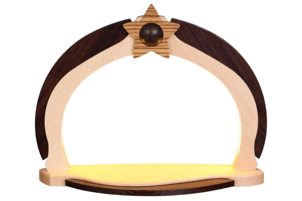 LED-Designbogen klein Natur/Wenge